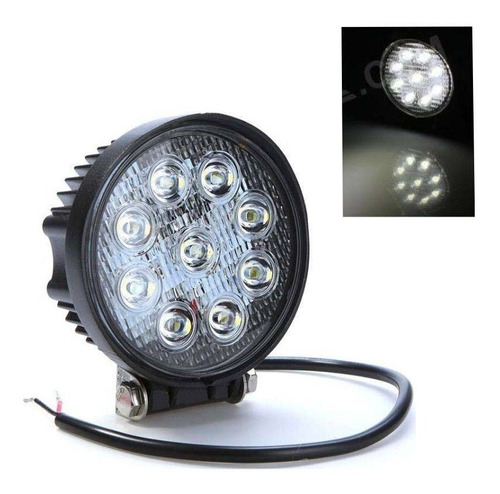 Faro Luz  Auxiliar 9 Led 27w Alto Poder 4x4 Autos Moto Rpm