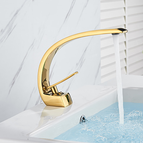 Grifo De Baño Grifo De Lavabo De Oro Dorado Brillante