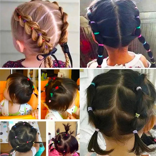 1200 Mini Ligas 12 Bolsas Capibara Elásticas Cabello Peinado