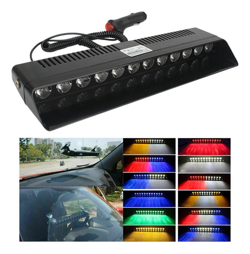 Zx Luz Estroboscópica Interior Del Coche 12v Luz Blanca Roja