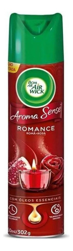 Bom Ar Aromatizador Aerosol Aroma Sense Romance 360ml F