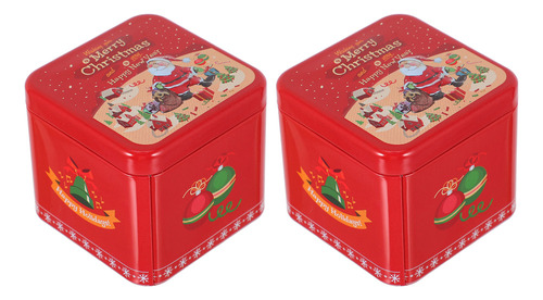 Caja De Metal Para Galletas Navideñas Para Dulces Navideños,