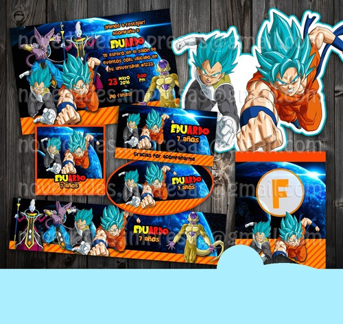 Kit Imprimible Cumpleaños Super Dragon Ball Goku | Cuotas sin interés
