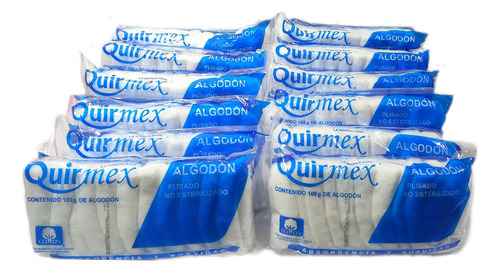 Algodón Absorbente Plisado 100 Gramos (12 Piezas)