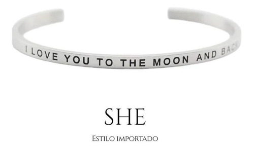 Pulsera  Acero Love You To The Moon And Back