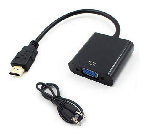 Imagen 7 de 9 de Cable Hdmi A Vga Convertidor Adaptador Pc Tv Monitor + Audio