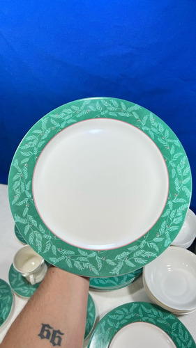 Juego De Platos Y Tazas Diario Arcopal France Arcopal Green (Usado)