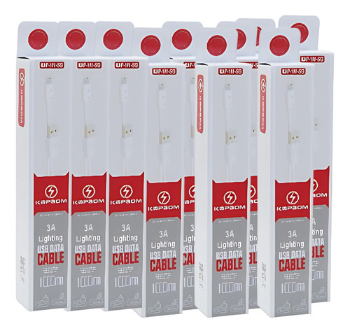 Kit 80 Cabo Turbo Para iPhone 8 Plus Xr 11 12 13 14 Pro Max