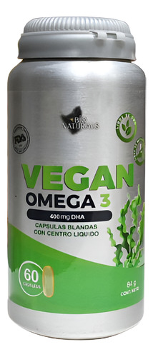 Vegan Omega 3 400mg Dha X 60 Capsulas Blandas