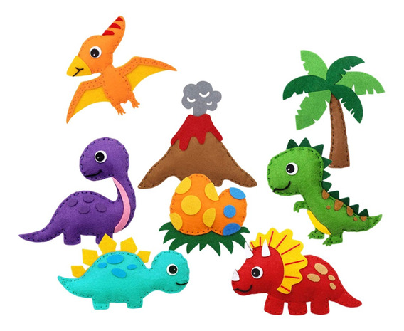 Dinosaurios De Fieltro | MercadoLibre 📦 Dinosaurios De Fieltro | MercadoLibre 📦