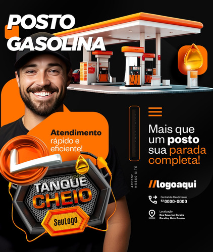 Pack Posto De Gasolina, 100 Artes Editáveis Photoshop Psd