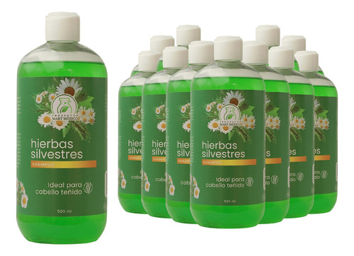  Shampoo Hierbas Silvestres Frescura Intensa (500ml) 12 Pack