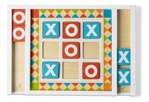 Melissa & Doug Juego De Mesa De Madera Tic-tac-toe Con 10 P.