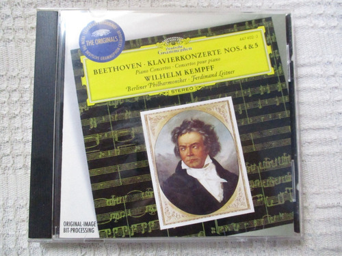 Imagen 1 de 5 de Beethoven - Piano Concertos Nos. 4 & 5. Wilhelm Kempff
