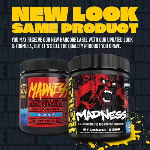 Mutant Madness Pre Entreno Polvo 30 Serv Sabor Mora Azul
