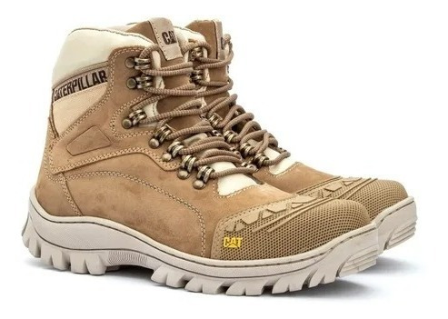 Imagem 4 de 5 de Botina Caterpillar 9820 Nobuck Creme