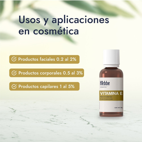 Imagen 4 de 10 de Vitamina E Pura Uso Cosmético 50 G