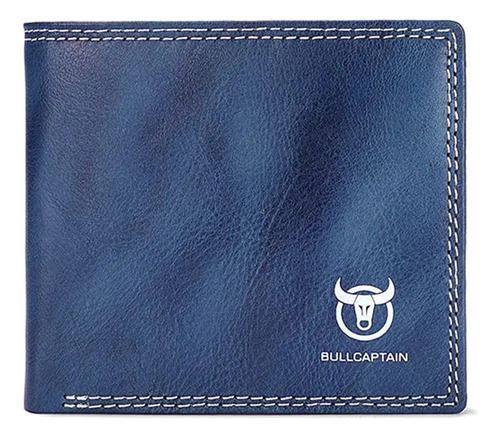 Bullcaptain Monedero Piel Genuina Cartera Hombre De Moda