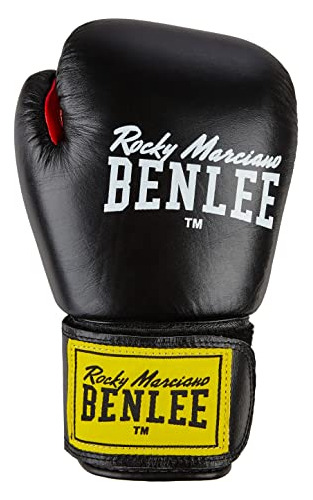 Guantes De Boxeo De Cuero Benlee Fighter, Negro/rojo 10oz.