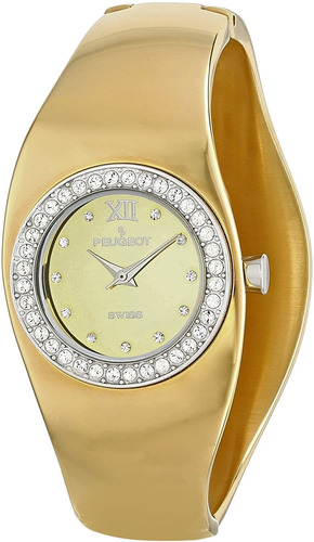 Reloj Mujer Peugeot Ps272g Cuarzo Pulso Dorado Just Watches