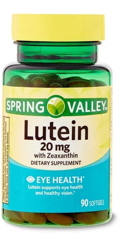 Spring Valley Luteina 20 Mg. Con Zeaxantina. 30 Cápsulas.