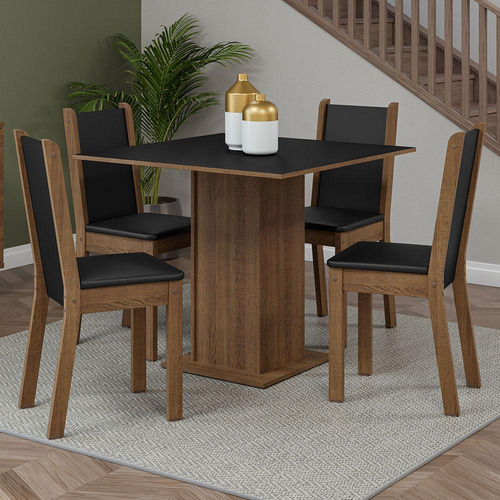 Juego De Comedor Con Mesa Y 4 Sillas Madesa Briana Mn
