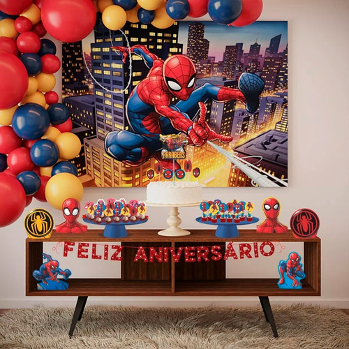 Kit Festa Fácil Homem Aranha - Decoração De Festa