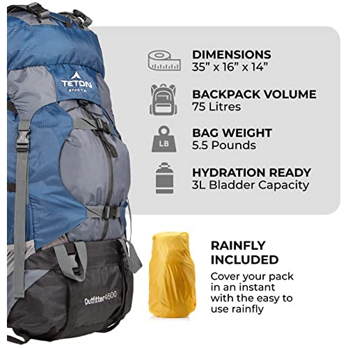 Mochila Estructura Interna Ultraligera Outfitter 4600 Å...