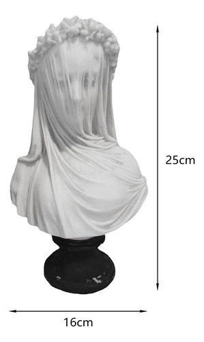 . Estatua De Busto De Dama Velada, Regalo De Cumpleaños