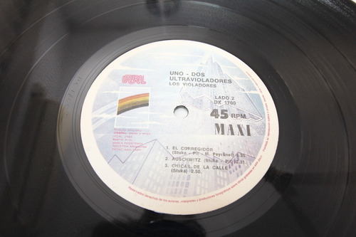 Vinilo Maxi Uno Dos Ultra Violadores 1986 45 Rpm Con Insert (Usado)