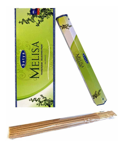 Incienso Melisa Hexagonal Premium De Satya (varita Blanca)