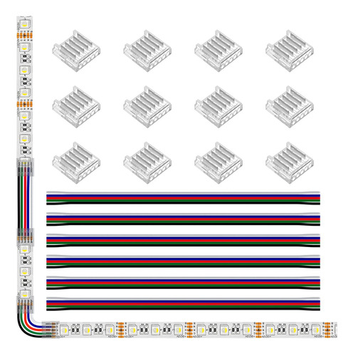 Sezo Rgbw 5050 Kit De Conectores De Tira De Luz 12 Piezas De