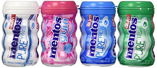 Chicle Mentos Azúcar Variedad Bundle - 4 - Artículos (1) Bur