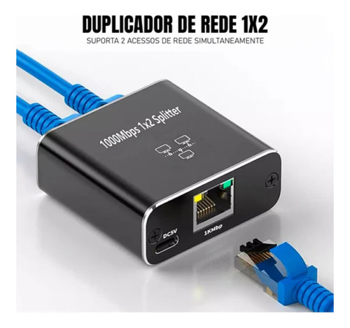 Divisor Modem Camera Rj45 High Speed Splitter Ethernet 1x2