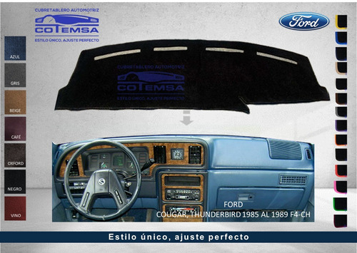 Cubretablero Automotriz Ford Thunderbird 1985 Al 1989 F4