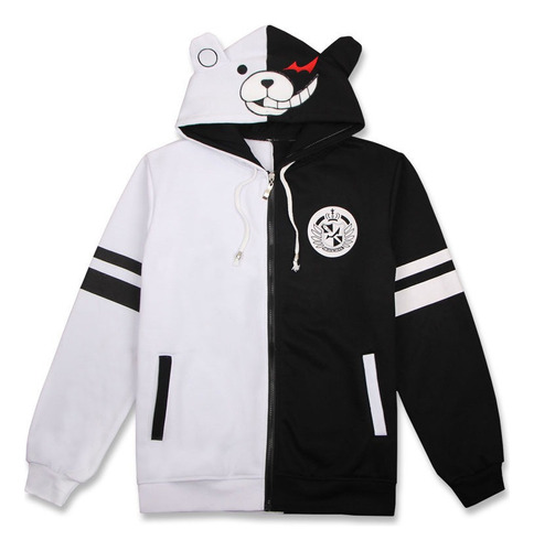 Oso Blanco Negro Sudaderas Con Capucha Danganronpa Monokuma