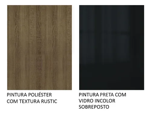 Mesa De Comedor Rectangular 5364 Marrón/negro