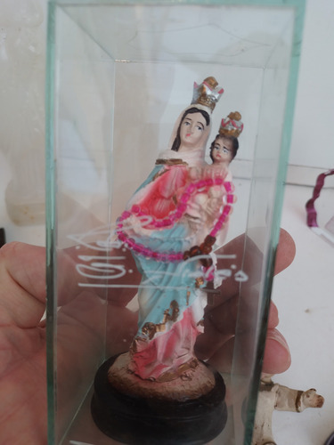 Lote Antiguas Imagenes Virgen San Nicolas Agua Bendita Y (Usado)