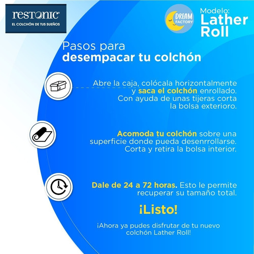 Imagen 6 de 10 de Restonic Colchón Queen Size Confort Con Memory Foam
