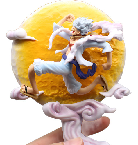 Figura Lufy Gear 5 One Piece Luna Led 15 Cm Sin Caja
