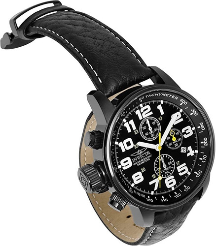 Relógio masculino Invicta Force com pulseira de couro 46 mm Wr 100m 3332