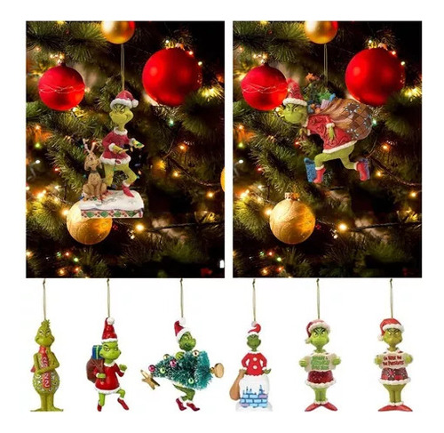 18 Piezas De Elfos Navideños De Grinch Para Decorar El Árbol