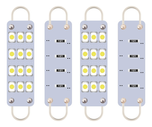 Lámpara De Lectura Para Coche, 4 Unidades, 44 Mm, 12 V, 1 W,