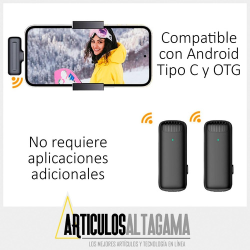 Microfono Inalambrico De Solapa De Android Tipo C + Estuche