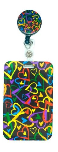 Porta Credencial + Yoyo Corazones Colores J043b