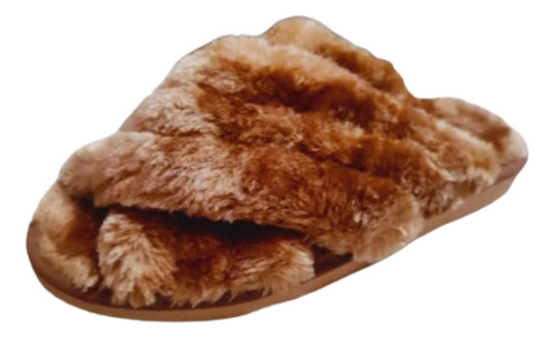 Pantufla Chinela Peluche Super Soft Suave Cruzada - Art 700