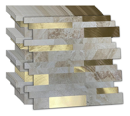 Azulejos De Metal Despegar Y Pegar, Calcomanía De Alum...