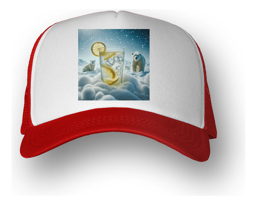 Gorra  Oso Polar Trago Helado Nieve Drinks Bar M1