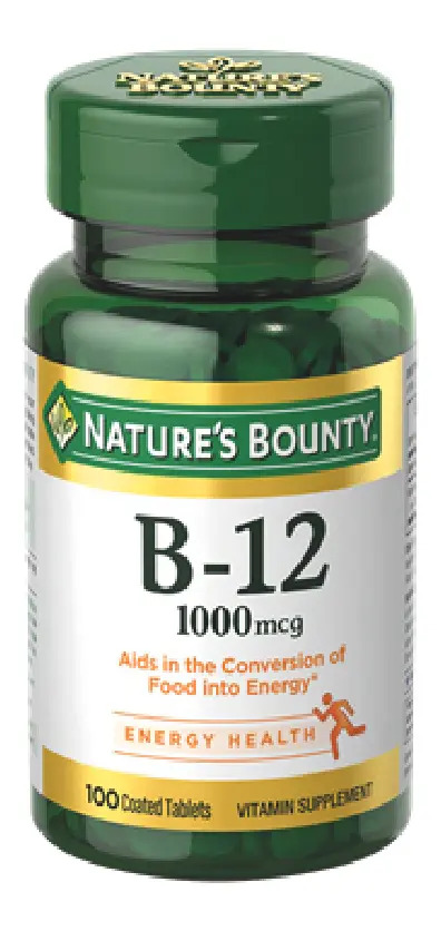 Vitamina B12 Nature's Bounty Salud B-12 en tabletas Sin sabor de 100 un