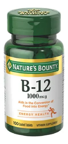 Vitamina B12 Nature's Bounty Salud B-12 en tabletas Sin sabor de 100 un